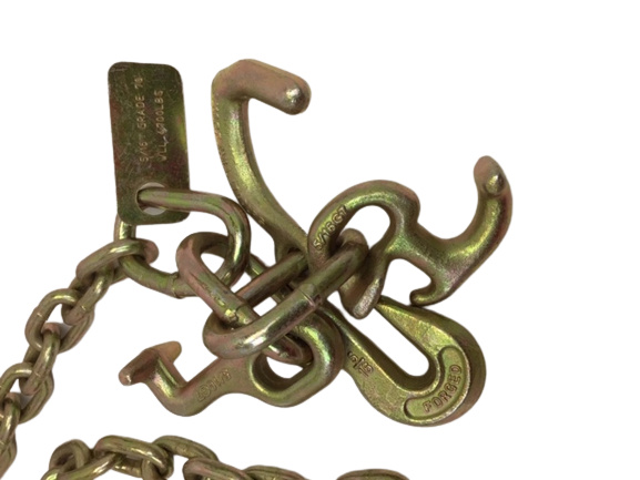 5/16" x 8' G70 Transport Chain with RTJ Cluster Hooks
