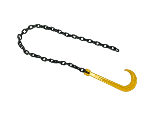 Tow J-Hook 15" G80 with 3/8in x 5ft G100 Peerless Chain