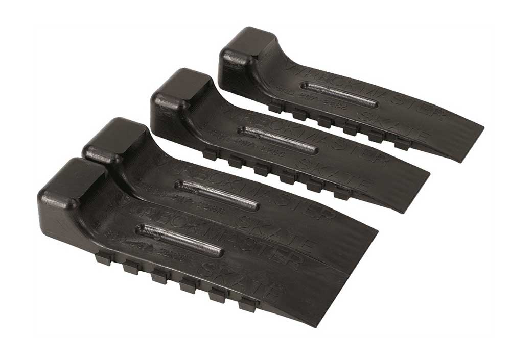 WreckMaster Black Interlocking Tire Skates (Set of 4)