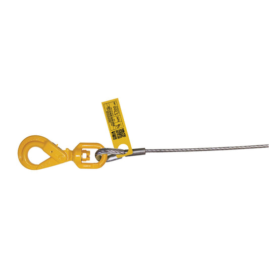 Super Swaged Winch Cable with Self-Locking Swivel Hook