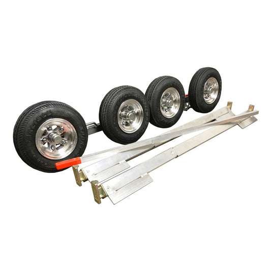 Collins Hi-Speed Dolly PRO Dolly Set Zinc Plated w/ Aluminum Axles and Aluminum Diamond Cut Wheels