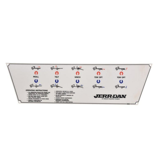 Decal Control Panel 5 | Jerr-Dan PN 7330000648