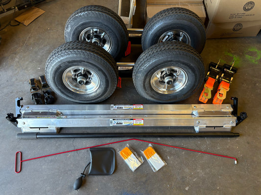ITD Bundle - Extreme Duty 5.70 X 8 Dolly Set with Ratchet Straps and Lock Out Kit