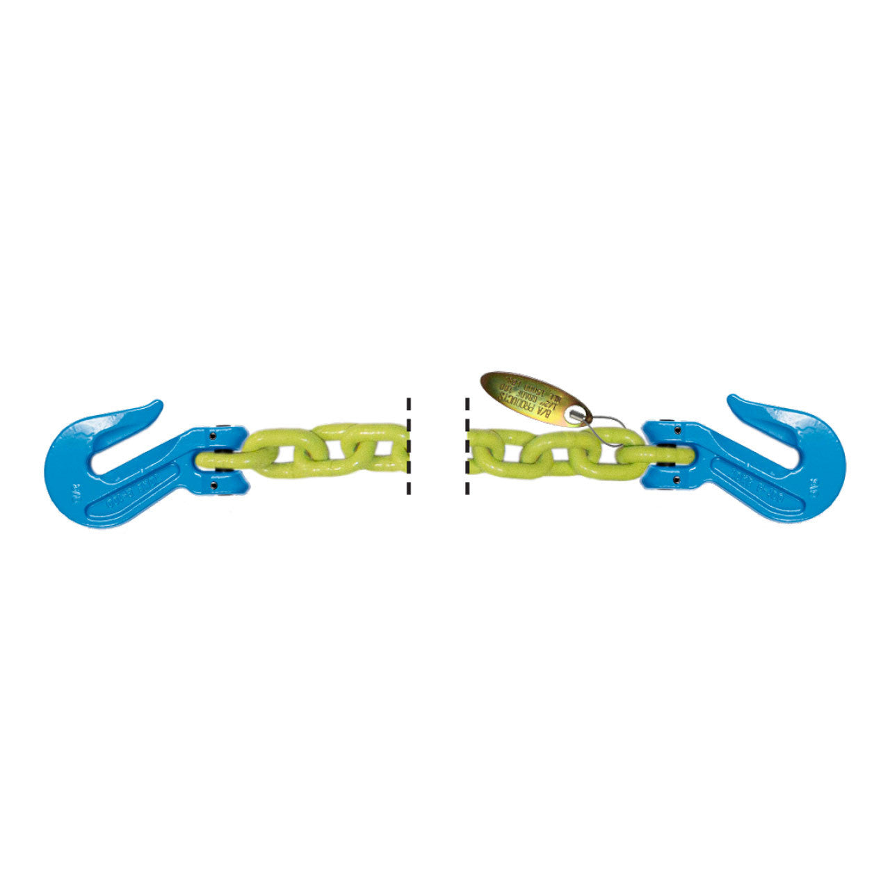 B/A Products Co. 1/2" Grade 100 Non-Cradle Grab Hook Hi-Viz Chain