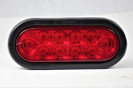 6" Oval LED Trailer Tail Light with Grommet and Pig Tail