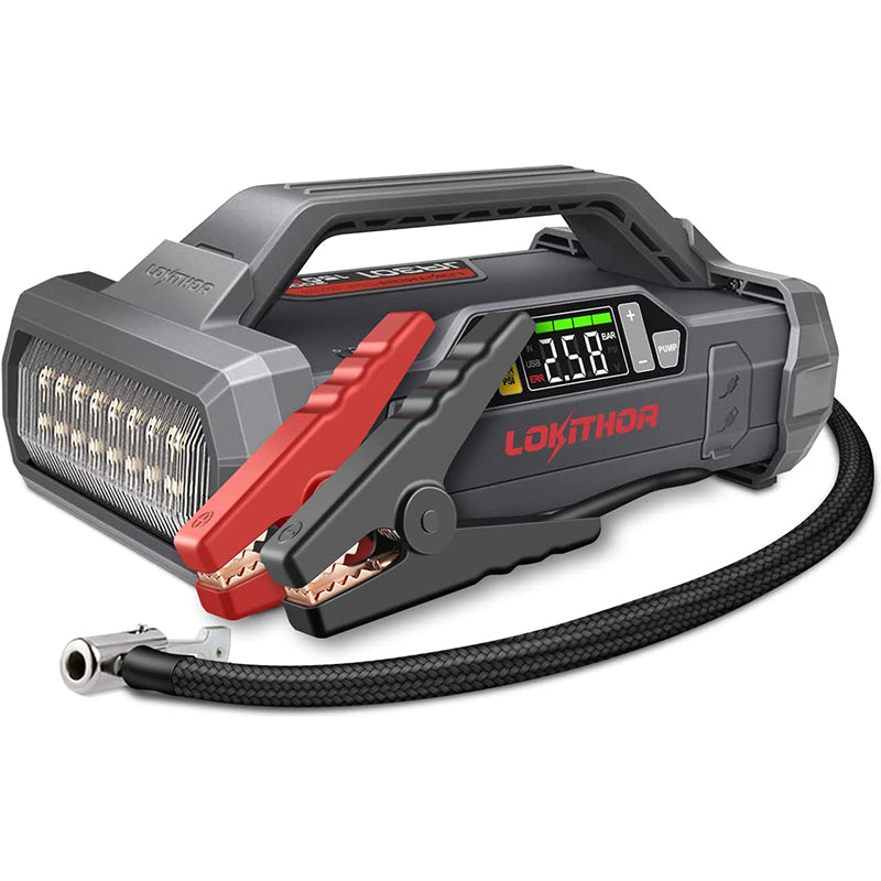 Lokithor JA302 2500A 4-in-1 Lithium Jump Starter with 150PSI Air Compressor