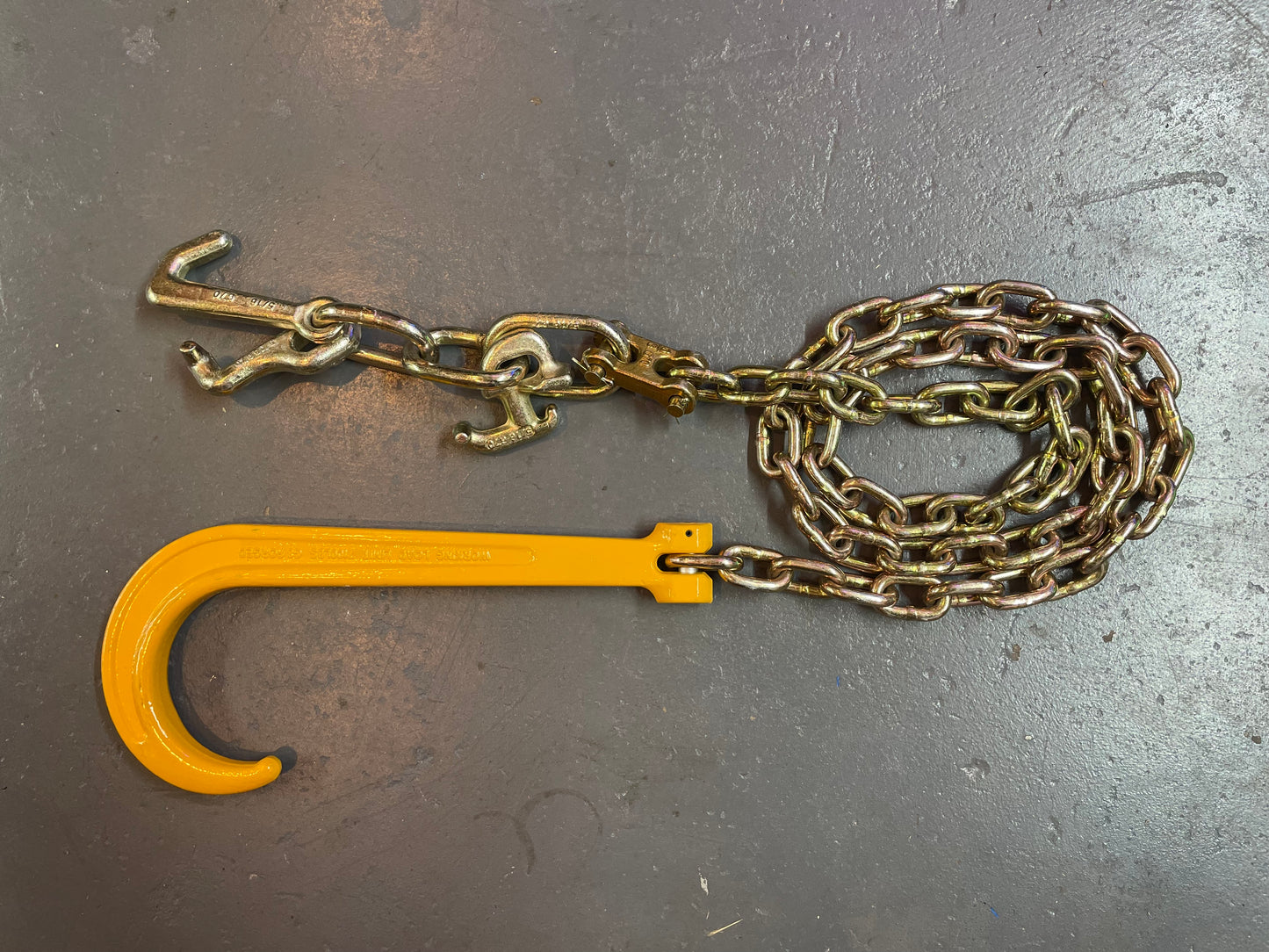 8' Safety Chain with G80 15" J Hook with RTJ Hooks