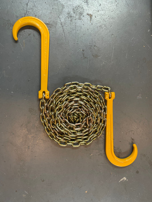 5/16" X 20' G70 Chain with 2 15" J Hooks