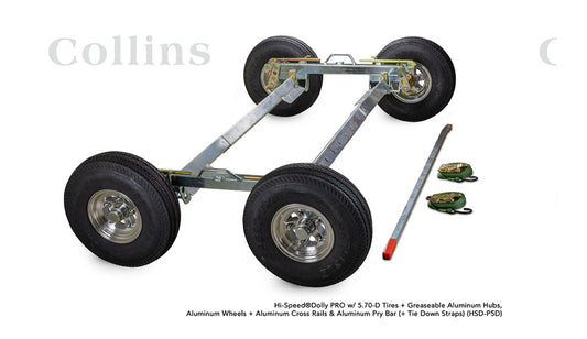 Collins Aluminum SLX Dolly w/ 5.7" x 8" Aluminum Wheels