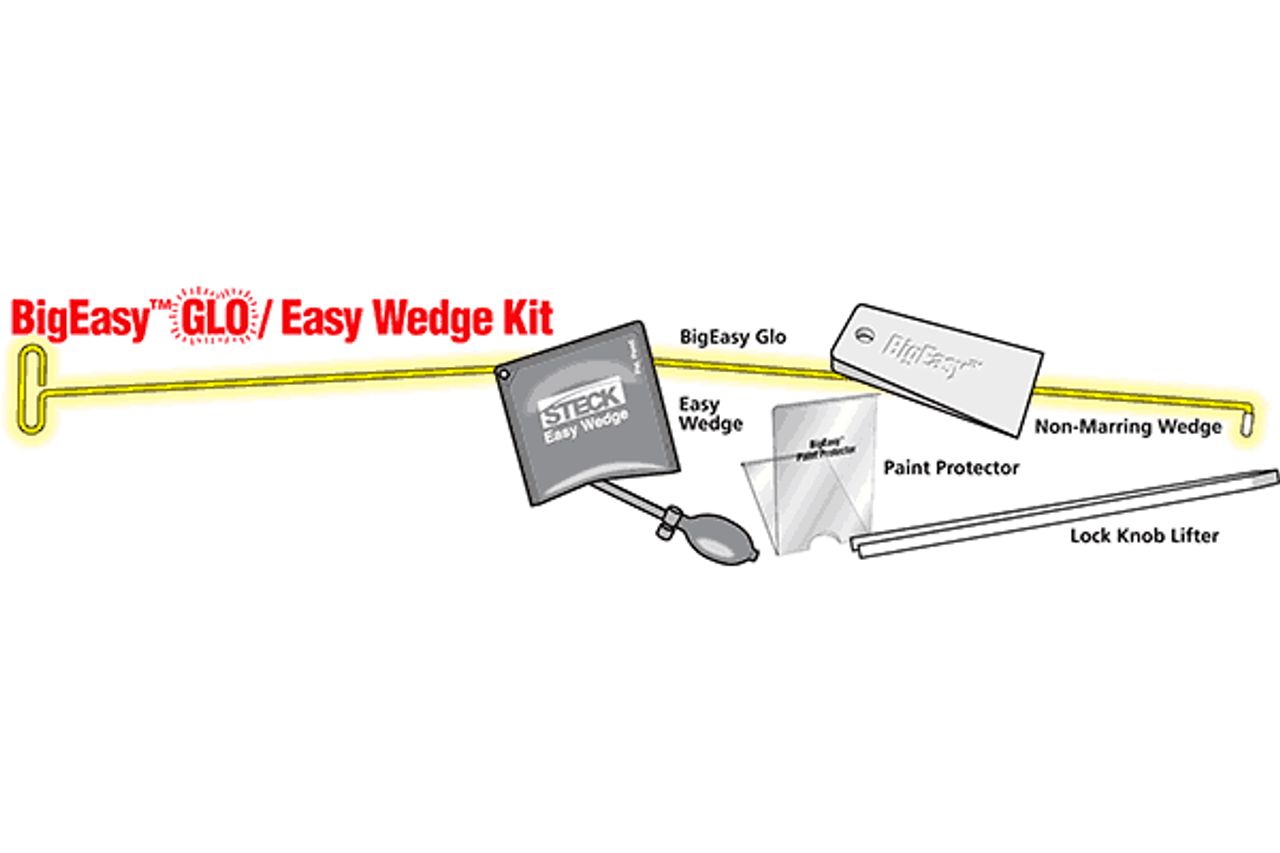 Steck BigEasy Glo Door Tool Kit w/ Inflatable Wedge