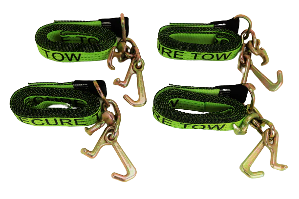 4PK 2" x 12' Strap with RTJ Cluster Hooks and Reinforced Eye / Free Shipping!