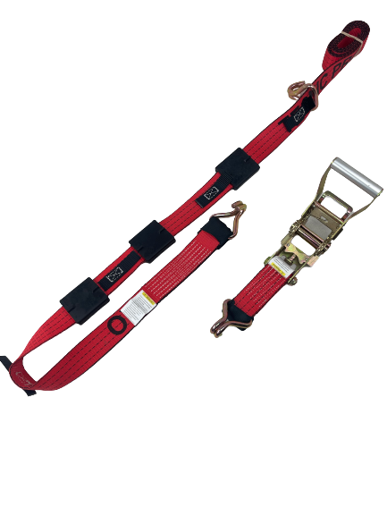 Red TECNIC PRO Ratchet Wheel Strap with Wire hooks / SALES TRIP