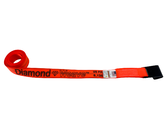 2" X 8' Flat hook strap - Diamond Weave