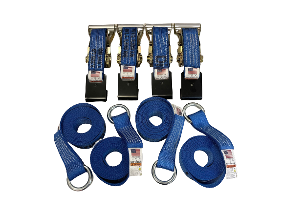 4PK Lasso Straps with Flat Hook Ratchets for Flatbed / Free Shipping!
