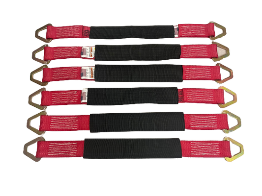 6PK 2" X 24" Axle Straps with Protective Codura Sleeve / Free Shippng