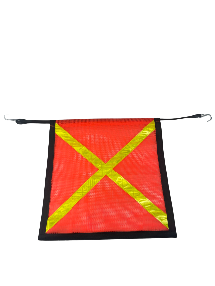 Safety Flag-With Bungee Cord- Reflective X- Reinforced Edge