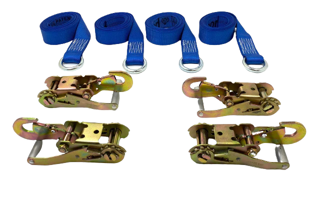 4PK Steel Rig Lasso straps with Snap Hook ratchets / Free Shipping!