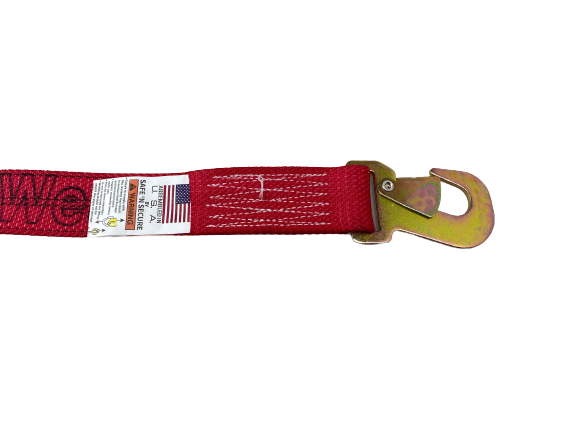 2" x 8' DIAMOND WEAVE Wheel Lift Strap with Flat Snap Hook