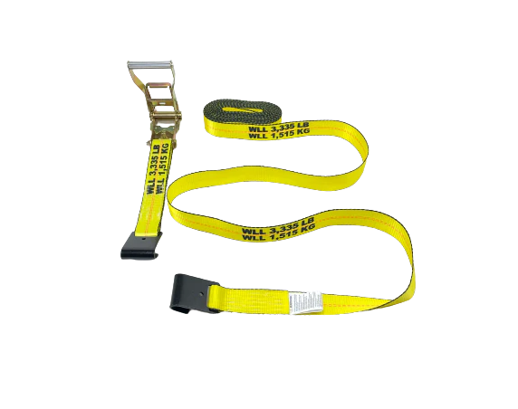 2" x 30' Cargo Ratchet Straps w/ Flat Hooks