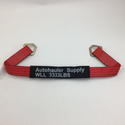 2" x 36" RED TECNIC WEAVE axle strap with Delta Ring and sleeve / SALES TRIP