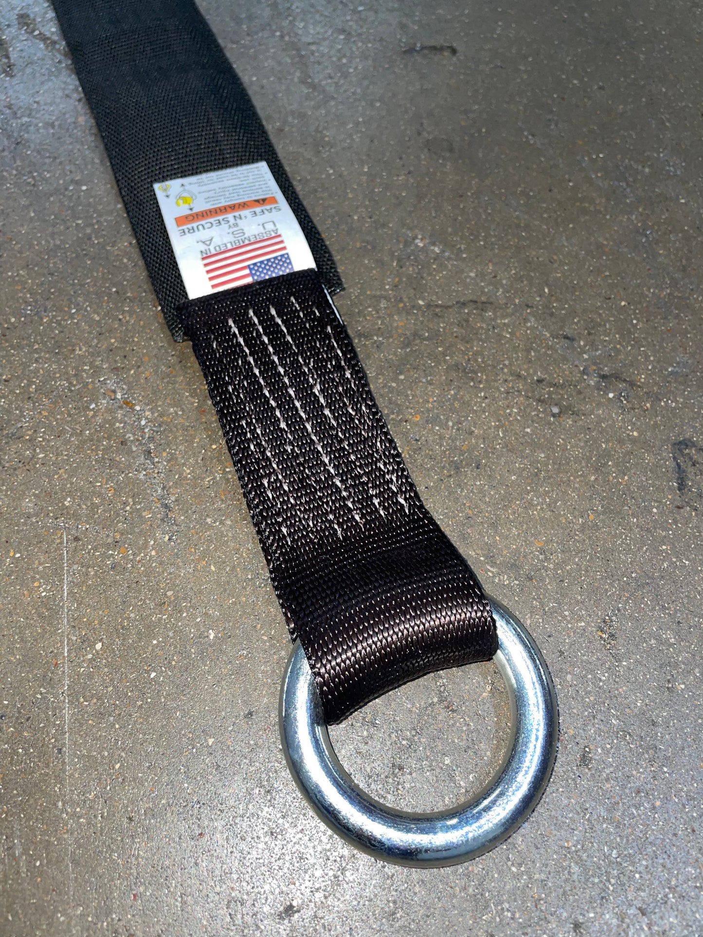 2” X 10’ O Ring Strap - Black HD Webbing