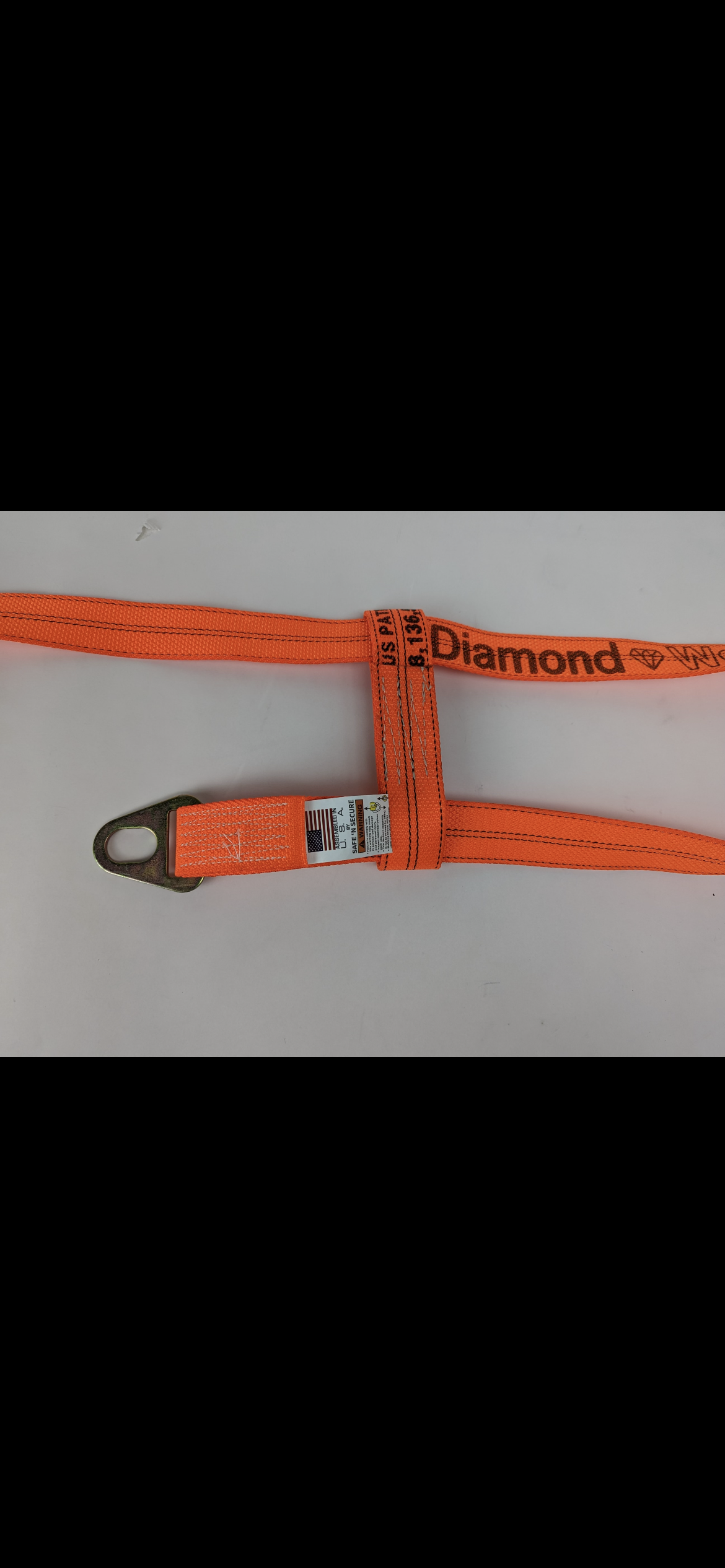 DIAMOND WEAVE Wheel Lift Basket Strap with Flat D-Ring for T hooks