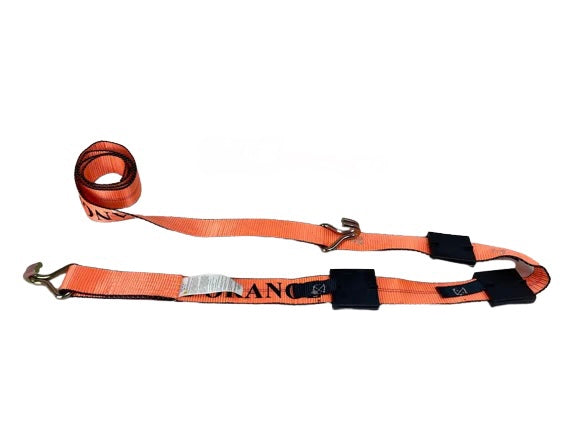 Orange 14ft Double J Wire Hook Cottrell Style Wheel Strap