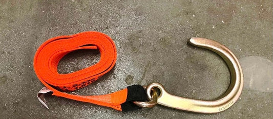 SINGLE 8" J-Hook w/ 8' Long Strap (Color options)