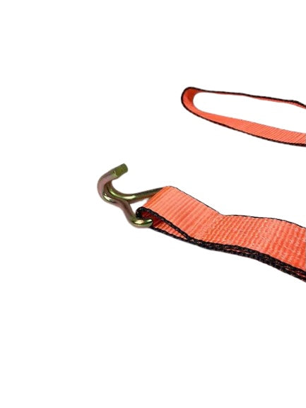 Orange 14ft Double J Wire Hook Cottrell Style Wheel Strap