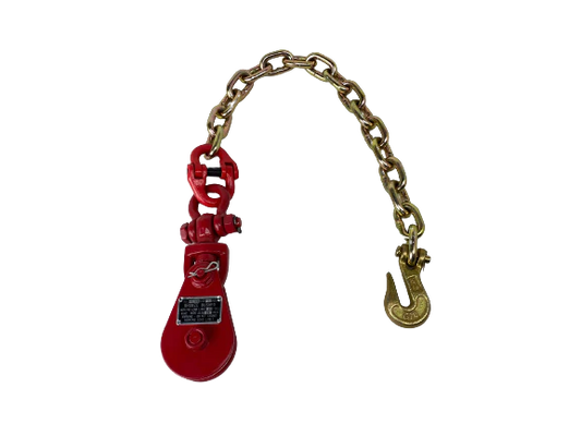 2 Ton Snatch Block with 5/16 chain and Grab Hook