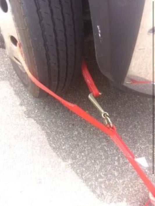 2” X 10’ Through The wheel Loop Strap W/ Mini J hook