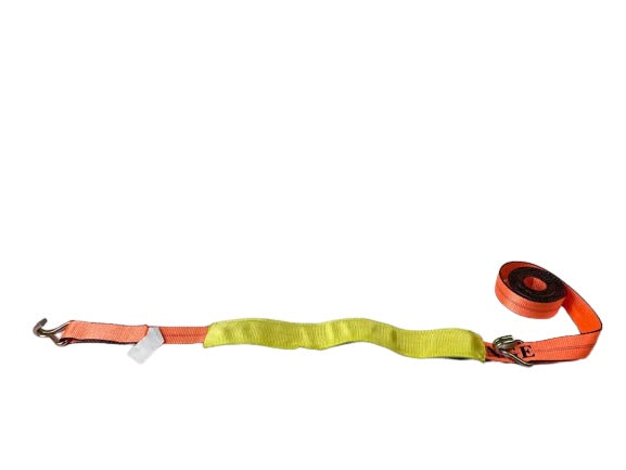 14FT Orange Wheel Strap with Low Pro Sleeve (Wire Hook)