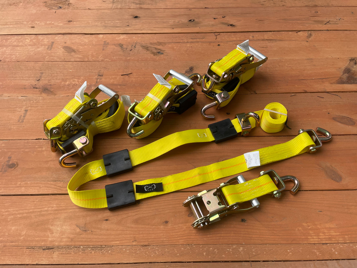 4 Pack Swivel J Ratchet straps with Free Shipping!