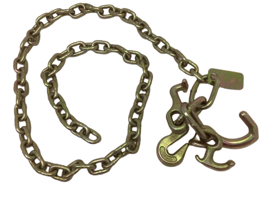 5/16" x 6' G70 Auto Transport Chain with RTJG Cluster Hooks