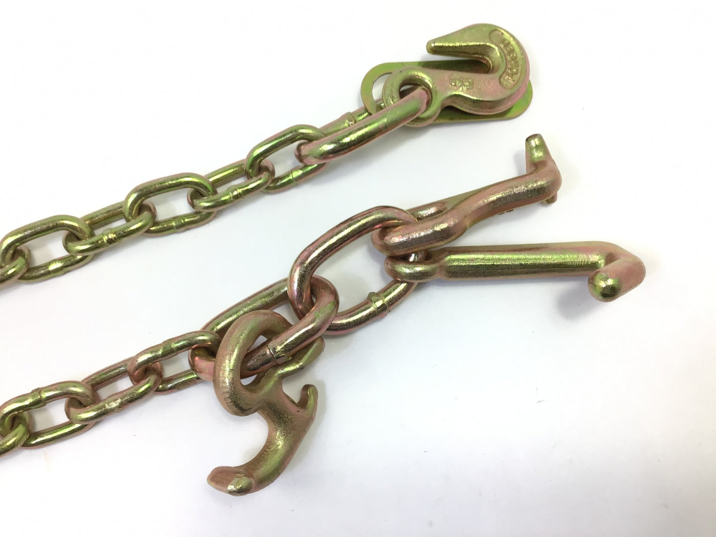 5/16" x 10' G70 Auto Transport FLATBED Chain with RTJ Cluster Hooks+Grab