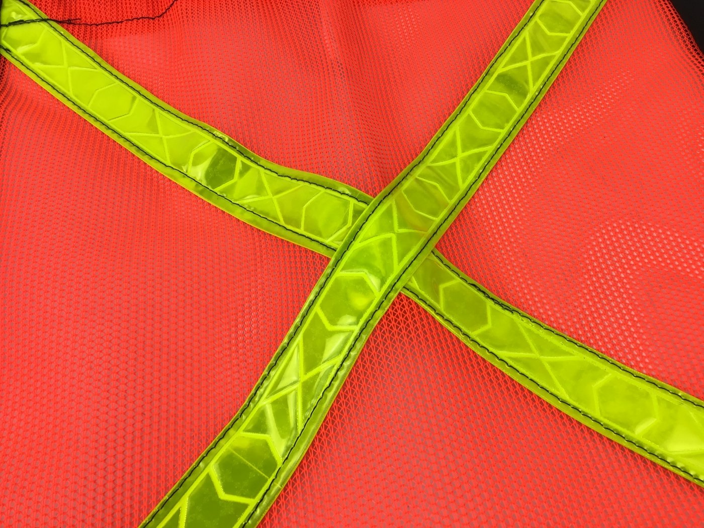 Single Safety Flag with Bungee Cord featuring a Reflective X and Reinforced Edge- Made in the USA