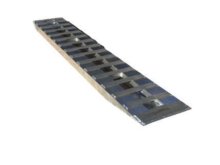 Single 8ft Car Hauling Ramp- Knife Foot and Hook top (10,000lb Per Axle)