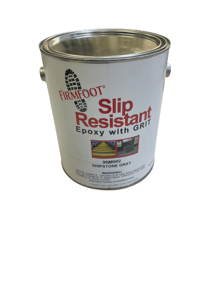 1 Gallon of Firmfoot Shipstone Gray Non-Skid Epoxy Paint w/ True American Grit