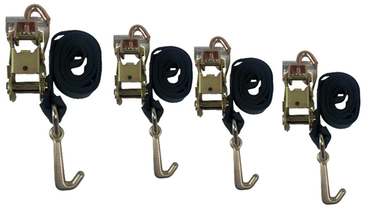 4PK Forged Mini J straps with Swivel J Ratchet handles / Free Shipping!