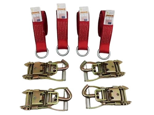 4PK Steel Ring Lasso straps with Swivel J Ratchets / Free Shipping!