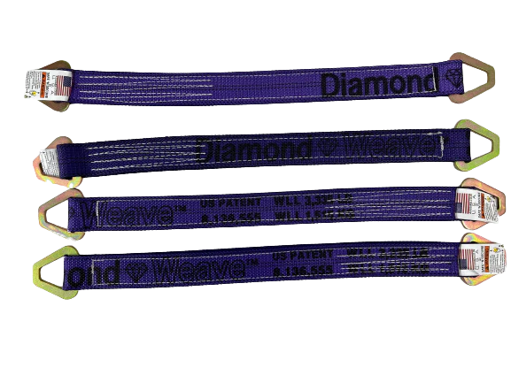 24" Triple ply Axle Strap in Diamond Weave for Car Hauler & Towing / Free Shipping